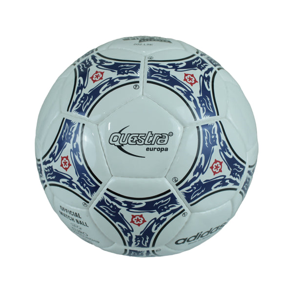 Adidas Questra Orbit Europa UEFA Euro Championship 1995/1996 White/Blue/Red Soccer Match Ball Size 5